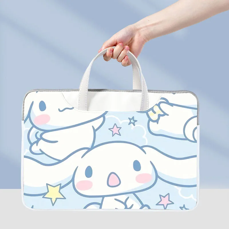 Nuevo Sanrio Cinnamoroll bolsa para ordenador portátil 12 pulgadas 13 pulgadas 14 pulgadas 15 pulgadas 16 pulgadas rosa lindo organizador de tableta de gran capacidad bolso de dibujos animados funda para portátil