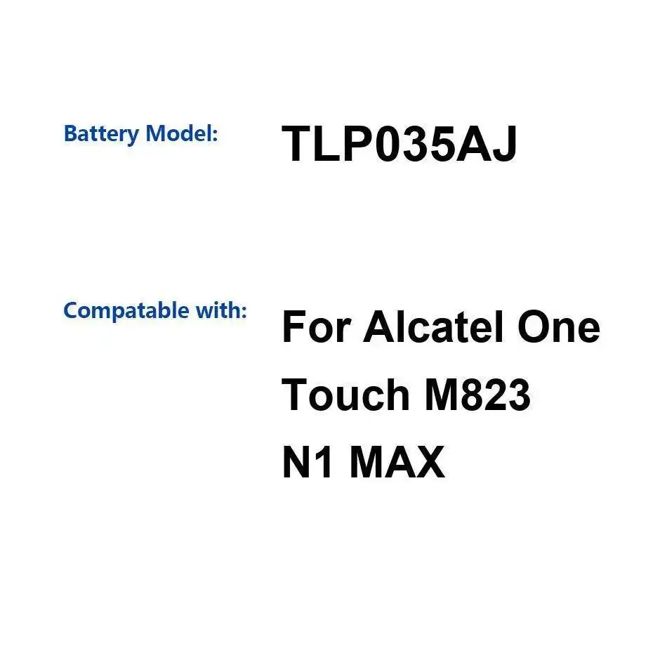 

TLP035AJ для Alcatel One Touch M823 N1 Max 3500 мАч, высокоэффективный аккумулятор для мобильного телефона