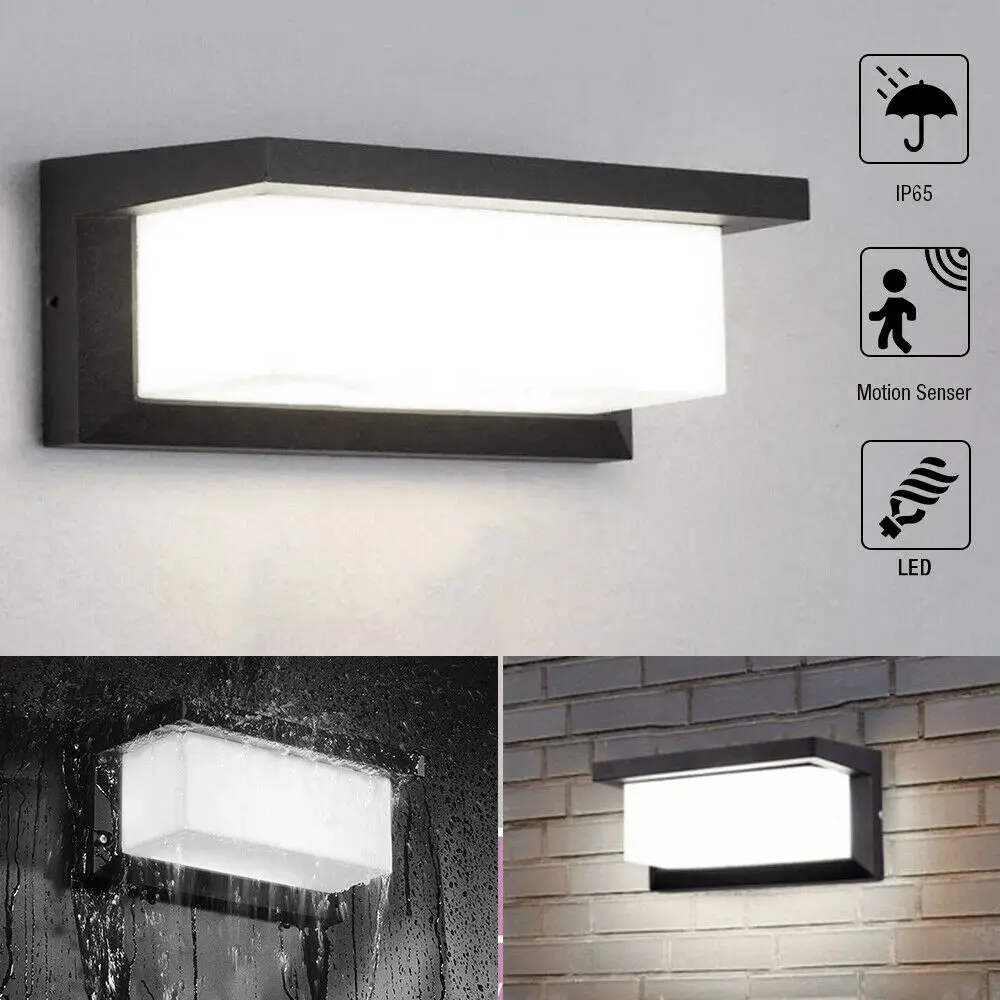 

Waterproof LED Wall Lamp Outdoor 12W Radar Induction Lighting Indoor Living Room Balcony Outdoor Garden Decoration Lighting