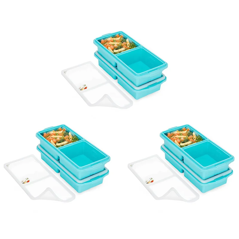 

ABDJ-3X Silicone Freezer Tray With Lid - 2-Cup Large Tray For Freezing Soup, Stews, Sauces - Oven & Dishwasher-Safe