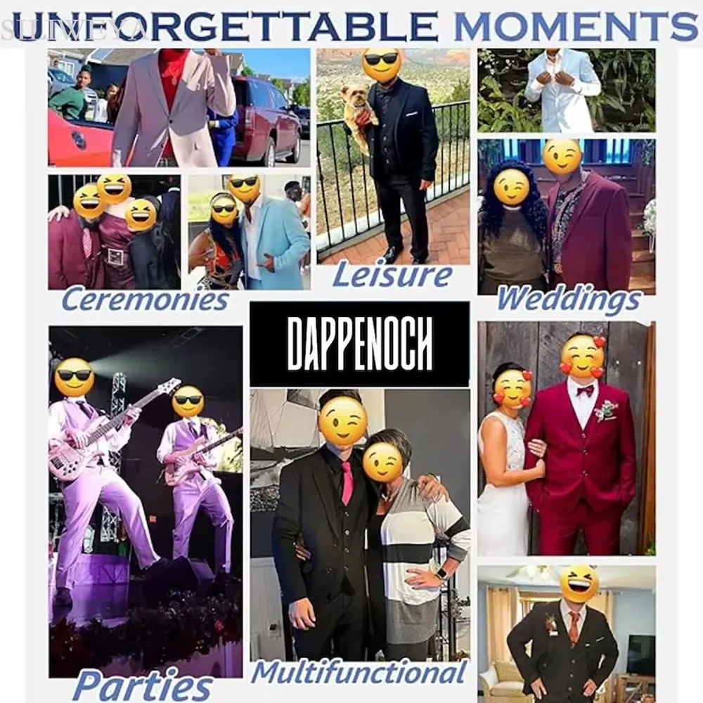 Customized Men's Suits High Quality 3 Piece Jacket Pants Vest Full Sets Fashion One-Button Shawl Lapel Slim Fit Outfits Costume