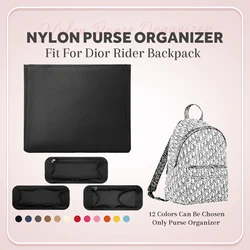 Nylon Purse Organizer Insert, Large Inner Liner Storage Bag Organizer Insert Fit for Dior Rider Backpack Slim Inside Bag Insert