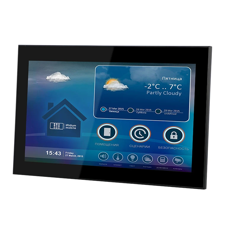 14 Inch Smart Home Dashboard Control Panel Flush Mount Tuya Touch Screen USB Interface 2GB Android OS Industrial Rockchip New