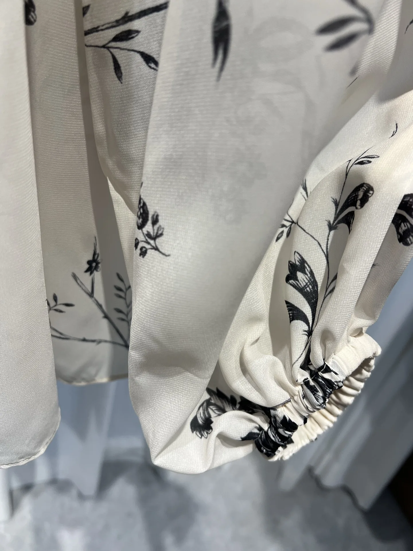 Women's Floral Printed Fashion Shirt Long Sleeve Round Neck Loose Ladies Blouse Top