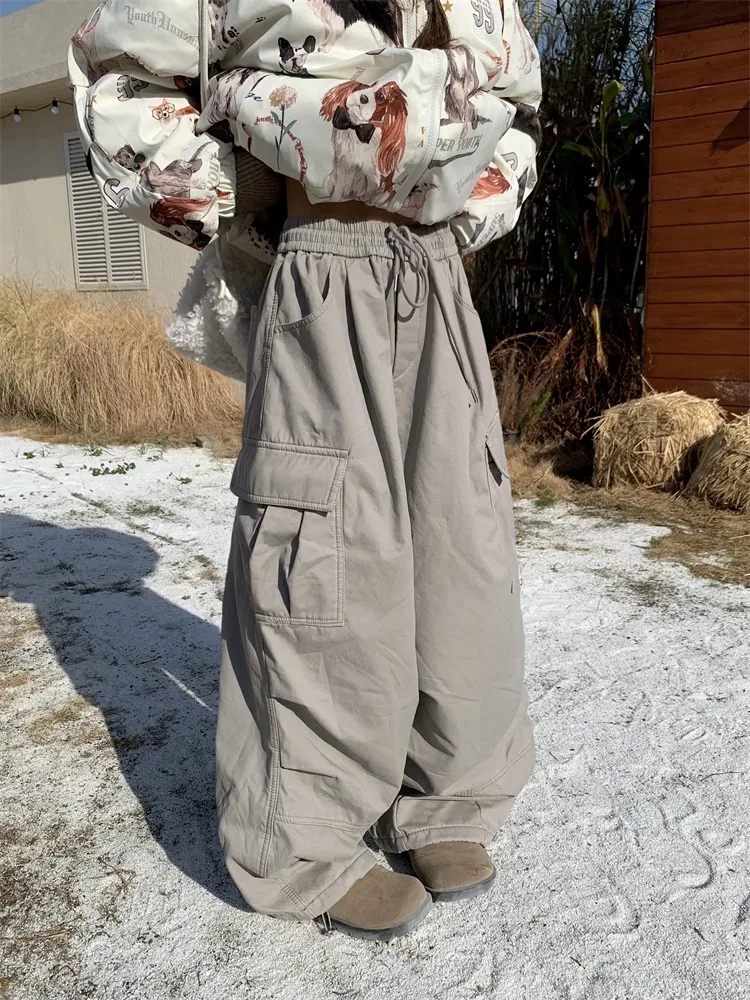 

HOUZHOU Y2k Vintage Baggy Cargo Pants Woman Oversized Korean Fashion Harajuku Streetwear Hip Hop Casual Trousers Autumn Pockets