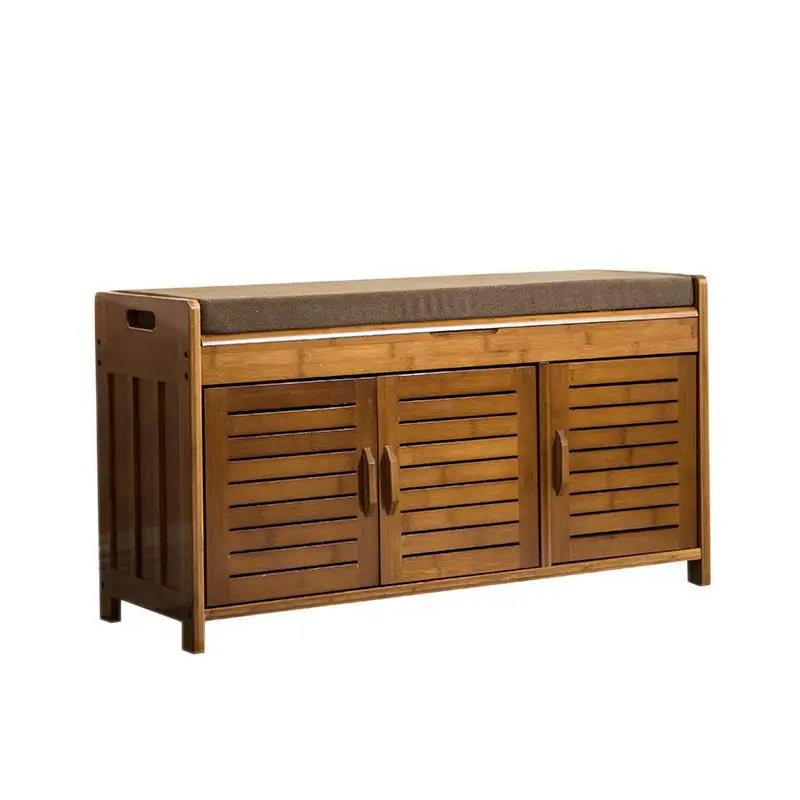 

Sitting shoe cabinet, louver door, breathable with door, locker for storage, household small apartment outside