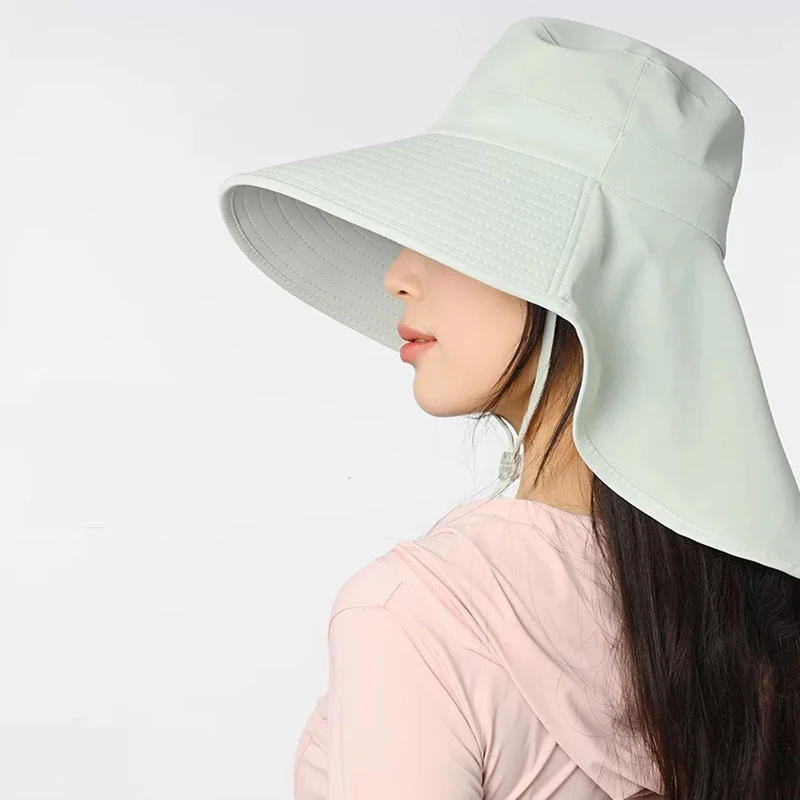 A Large Shawl Sun Hat Covering The Face Windproof and UV-resistant A Versatile Cycling Sun Hat A Fisherman's Hat for Women