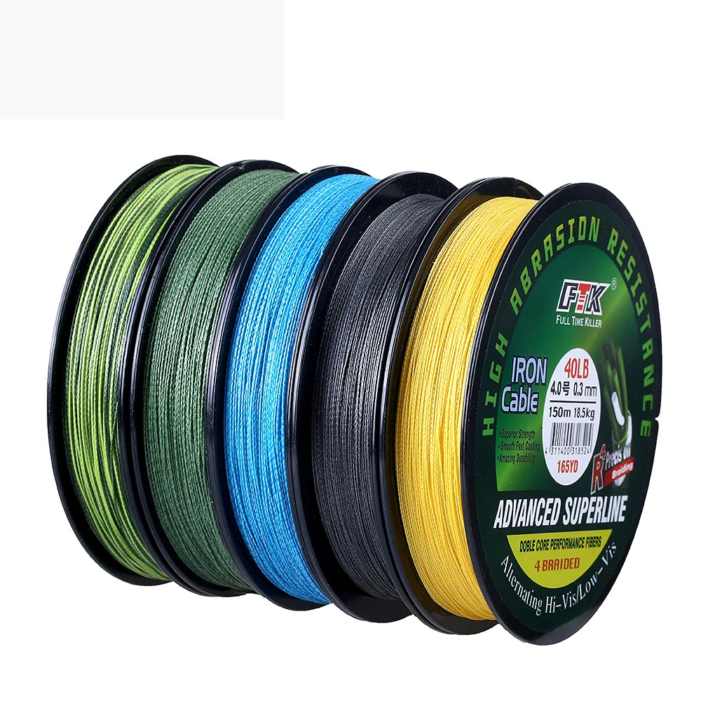 150M Braided Wire 4 Strands Fishing Line 4 Color 8-60LB Multifilament PE Line Japan 0.1mm-0.4mm Lure Fishing Accessory