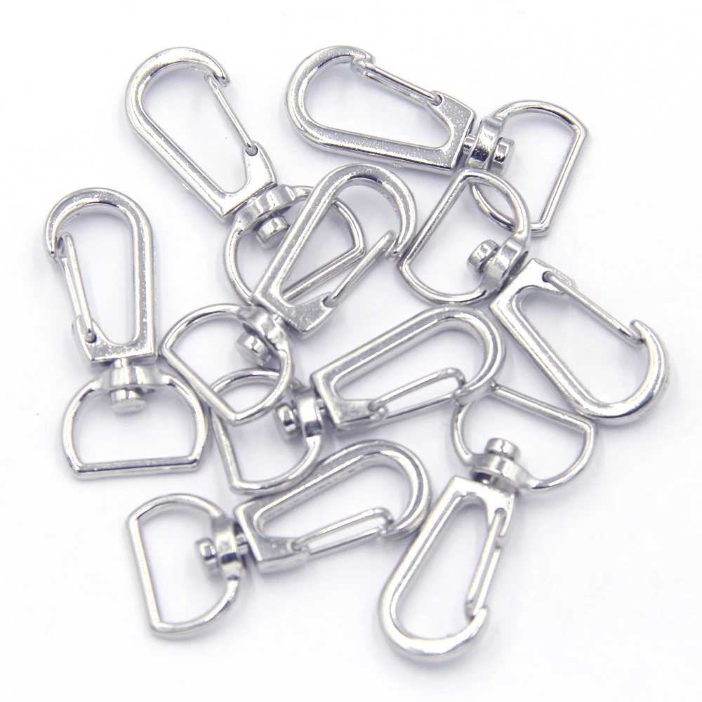 500Pcs Silver Tone Clasps For Key Chains Rings Alloy Charms Jewelry DIY Findings 3.6x1.8cm