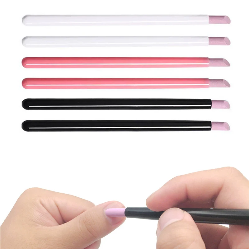 5PCS Quartz Stone Scrub Nail File Rods Cuticle Remover Dead Skin Remover Perfect Gift Lightweight Portable Handy Manicure Tools