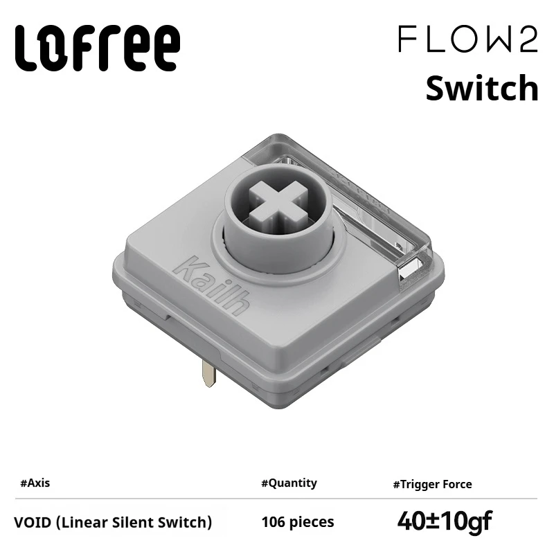 Lofree FLOW2 POM Mechanische toetsenbordschakelaar met lage as Cloud-serie Asaanpassing FLOW2 Hot Swap Kailh-aanpassing