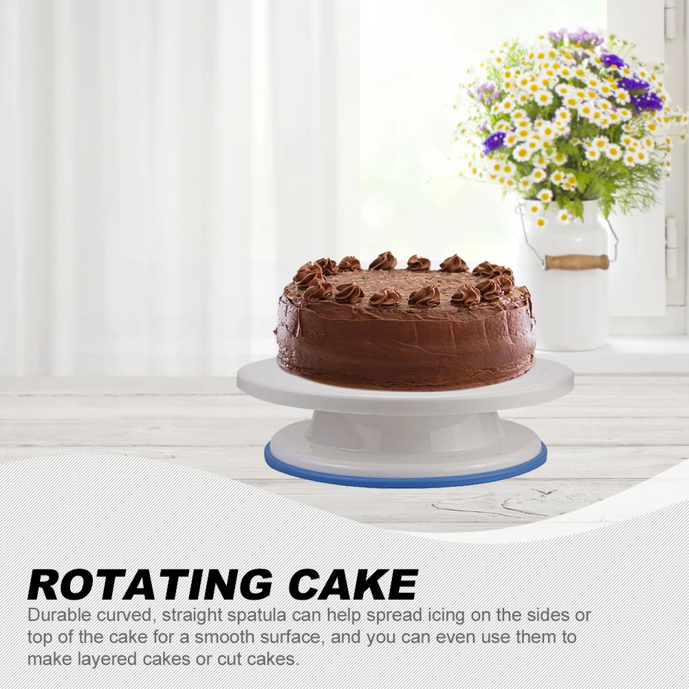 

1 set Rotating Cake Stand Turntable For Decorating Baking Supplies Icing Spatula Tools Kit Icing Comb Cake Decorating Stand