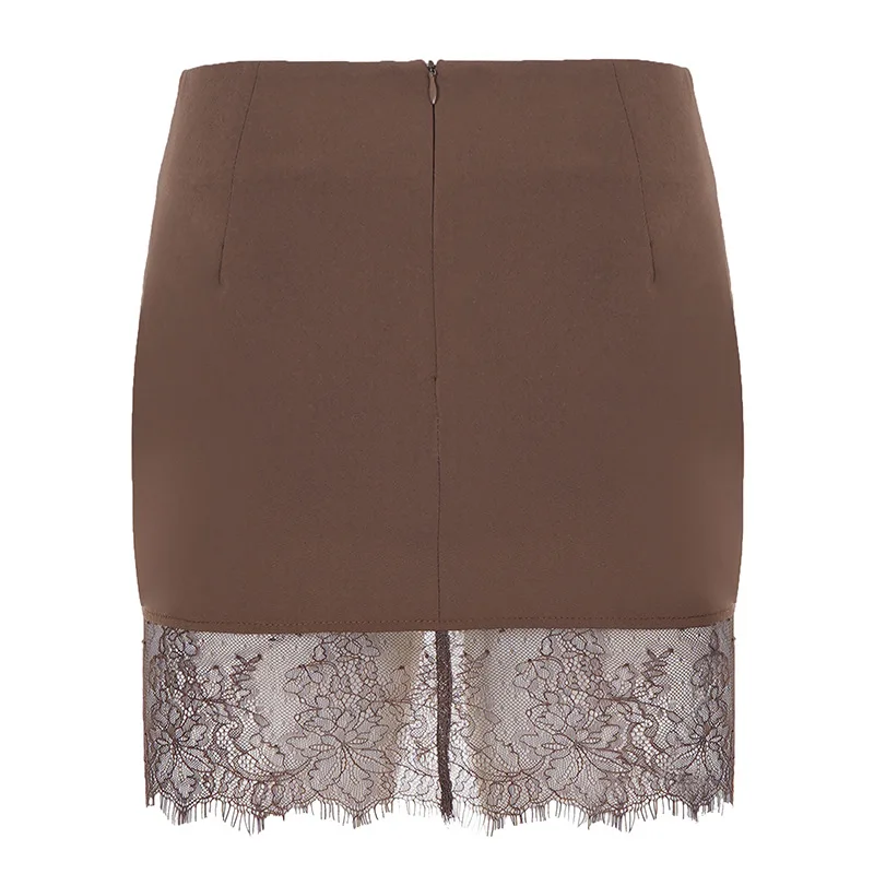 Lace Patchwork Sexy and Versatile Fashion Wrapper Hip Skirt Women