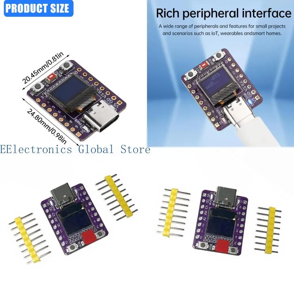 

плата контроллера 462Б RISC v возможность подключения двойного режима экрана 0,42 дюйма компактный размер