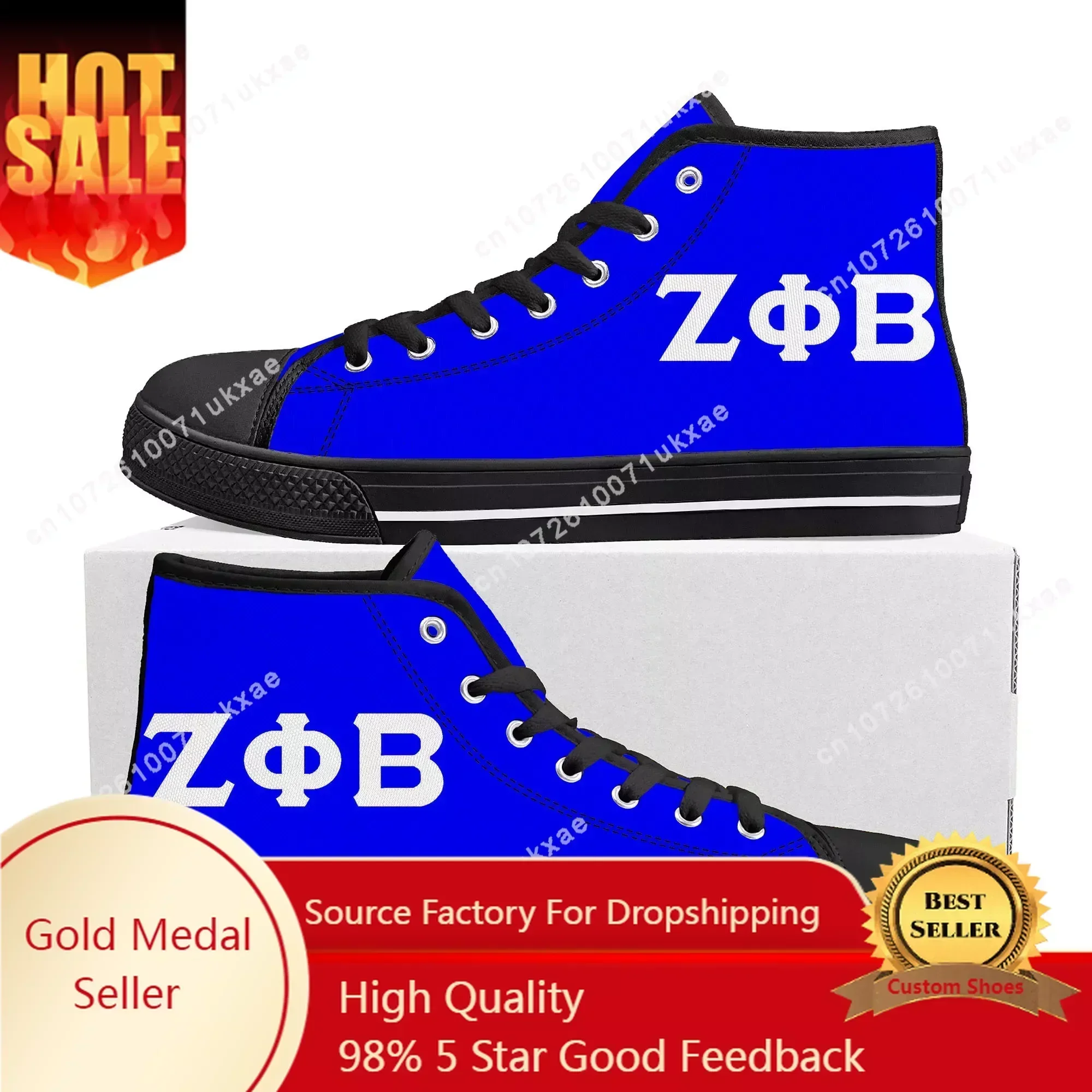 

zeta Sorority ZPB 1920 High Top Sneakers phi beta Mens Womens Canvas Sneaker Casual Custom Made Shoes Customize Shoe