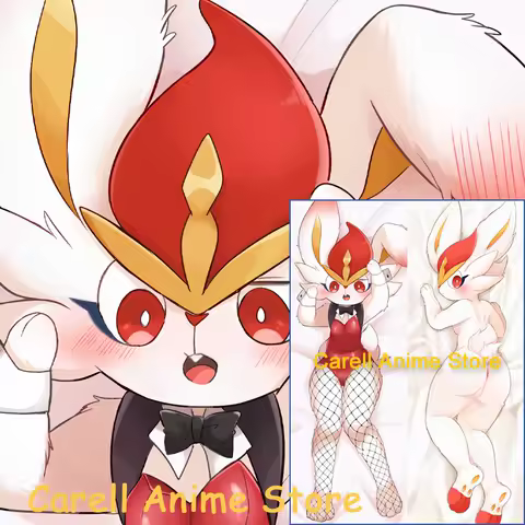Dakimakura Anime Cinderace Furry Double-Sided Print Life-size Body Pillow Cover