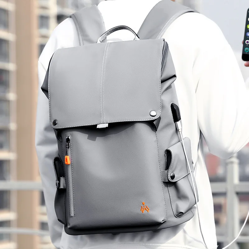 New Backpack Men\'s Fashion Large Capacity Computer Bag Travel Backpack Leisure Simple Junior Middle School Student Schoolbag