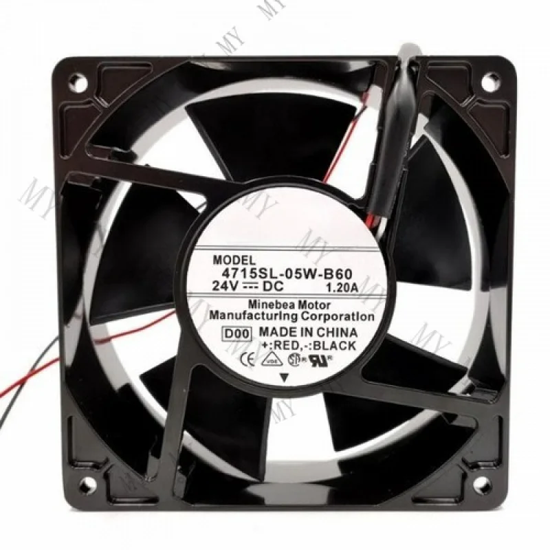 

TT NMB 4715SL-05W-B60 DC24V 1.2A 12CM 3-проводной охлаждающий вентилятор с алюминиевой рамой