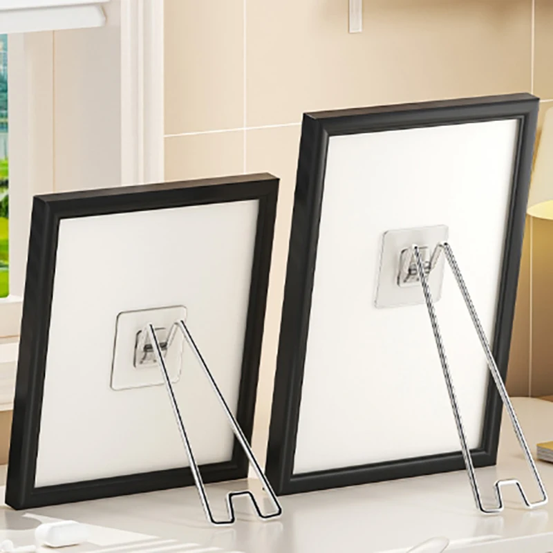 For Pictures Albums And Artwork Easy Setup Sturdy Support Only Bracket No Drill No Nail Photo Frame Stand Desktop Display Holder