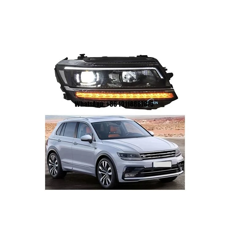 

Оригинальные светодиодные фары DRL с двойным проектором и динамическим поворотником для VW Tiguan 2017-2021 годов