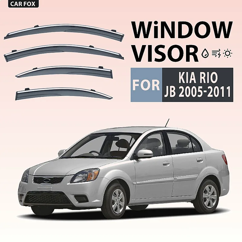 

For KIA Rio 2005-2011 Car Window Visor Rain Sun Shade Side Windshield Awning Auto Accessories