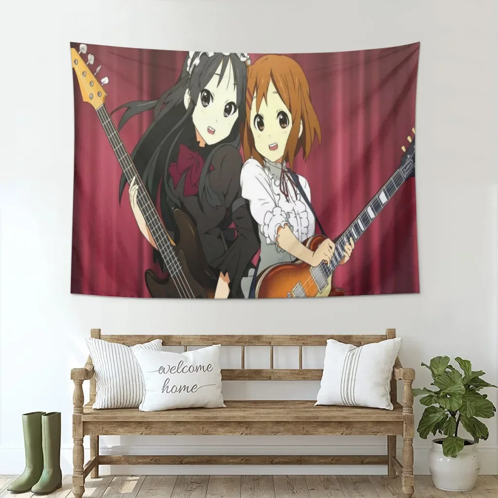 Anime Tapestry Wall Hanging Japan Kawaii New K-ON! Room Decor Aesthetic Decorative Cute Cartoon Photo Background Cloth Table