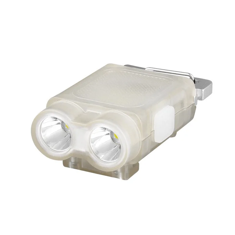 Senter Gantungan Kunci LED Isi Ulang - Pembuka Botol Magnetik Super Terang, Lampu Fluoresen Klip Topi Dua Cahaya