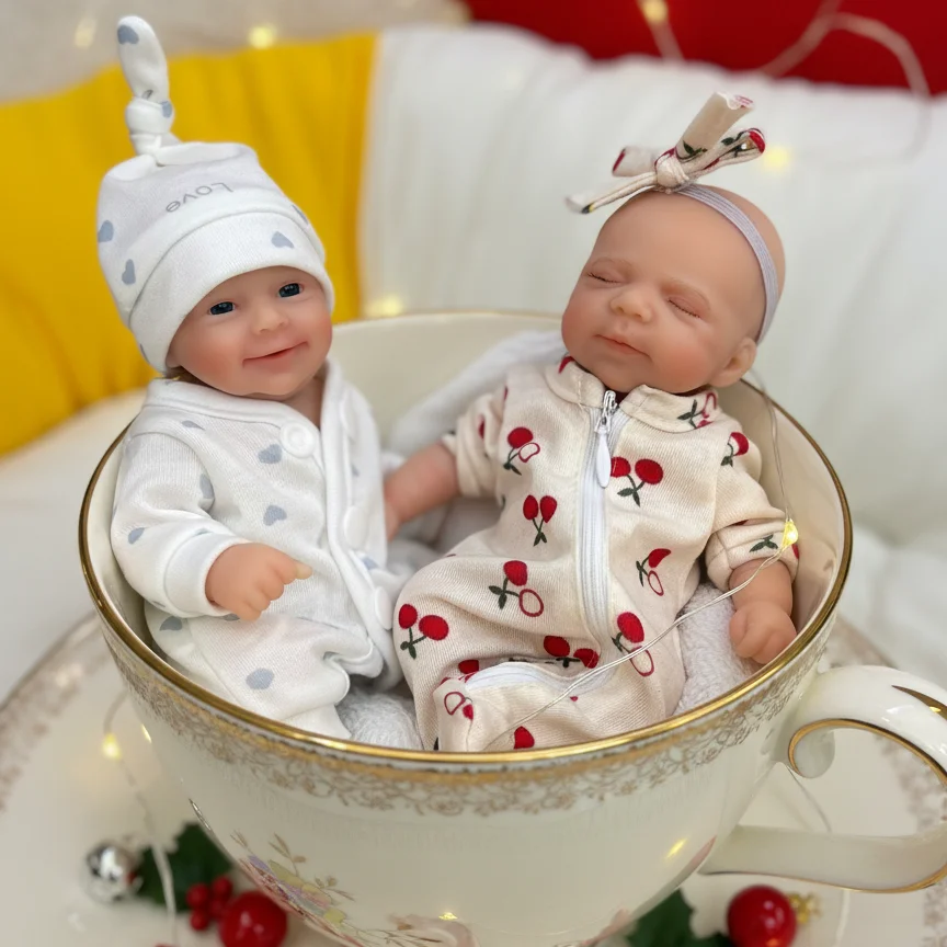

20CM Full Body Silicone Bebe Reborn Girl&Boy Dolls Waterproof reborn bebé de silicona Handmade Lifelike Reborn Doll For Gifts