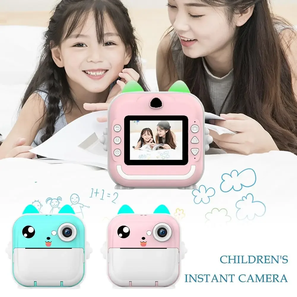 Kids Digital Photo Camera 2.4inch IPS Screen Child Camera Instant Print Video Recording Take Pictures Girl Boy Birthday Gift