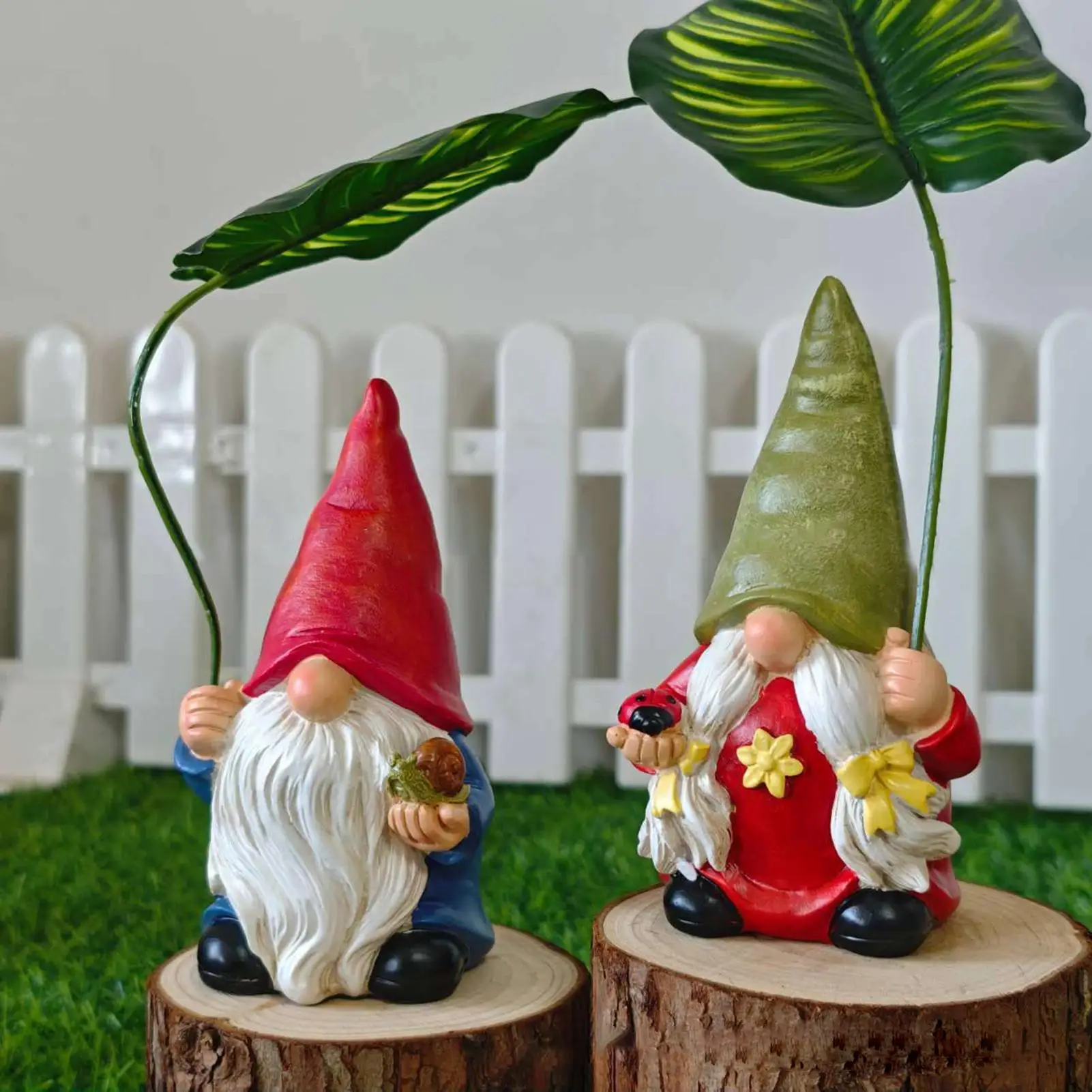 

Outdoor Gnomes Garden Decorations 6.5inch Resin Figurines Ornaments for Landscaping Pond Front Patio Beach Indoor