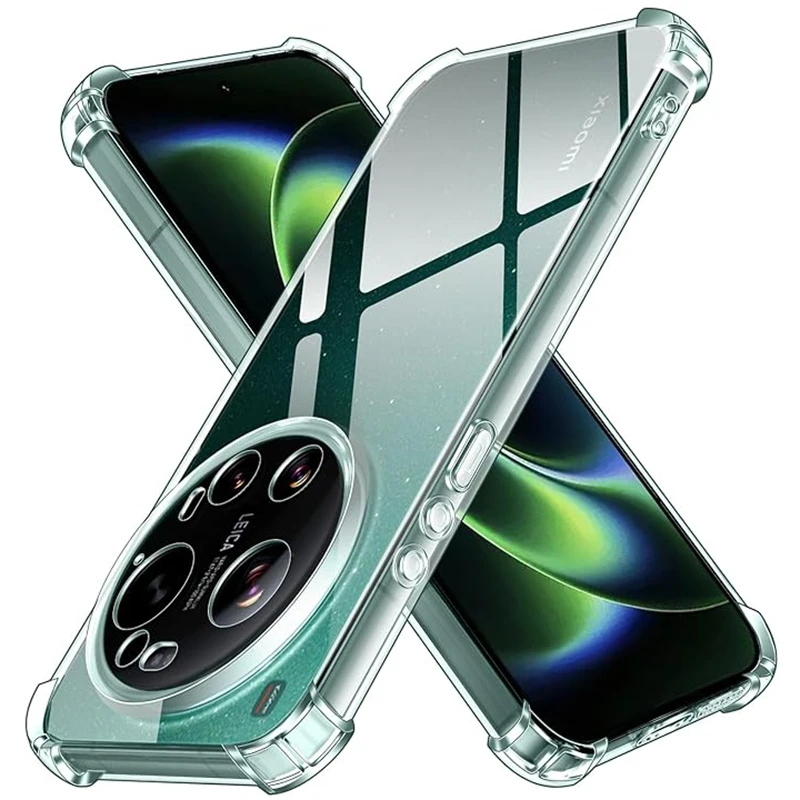 Transparente TPU-Hülle für Xiaomi 17 Ultra 5G, Schutzhülle mit stoßfesten Ecken, Bumper-Coque-Fundas