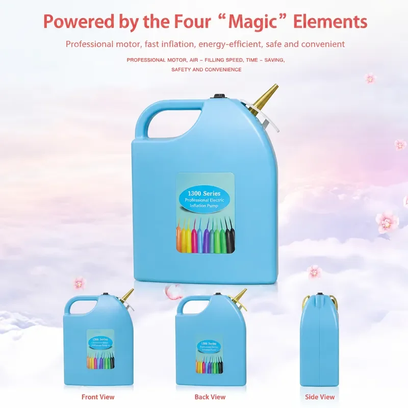 12V Electric Balloon Pump Portable Automatic High Density Air Inflator for Fast Inflation - Ideal for Party Wedding Decoration &