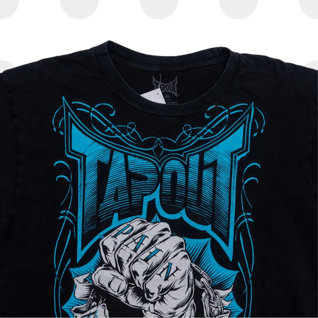 Vintage Tapout Graphic T Shirts New Gothic Round Neck Cotton Letter Print Short Sleeve Harajuku Y2K Tops Mens Oversized T Shirt