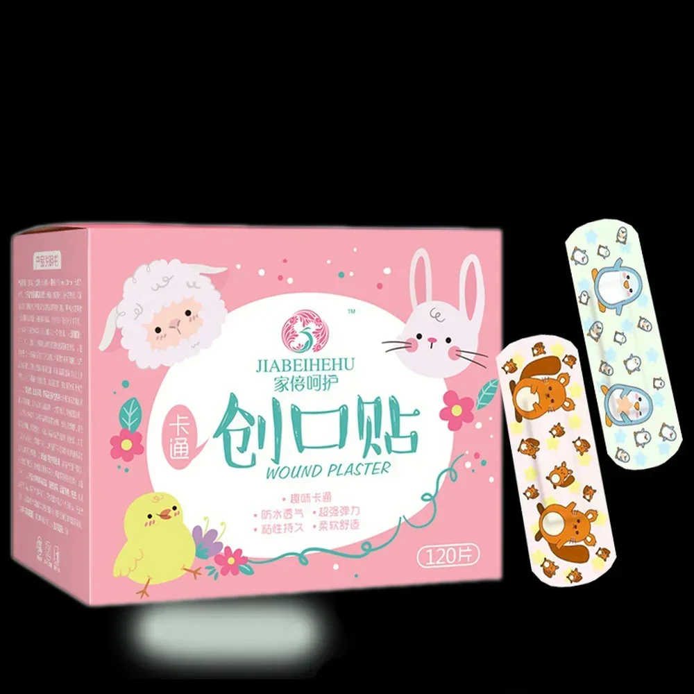 120pcs/lot Emergency First Aid Kit Home Assistant Medical Tape Cute Bandages Bandaids Camping Equipment Medical Accessories