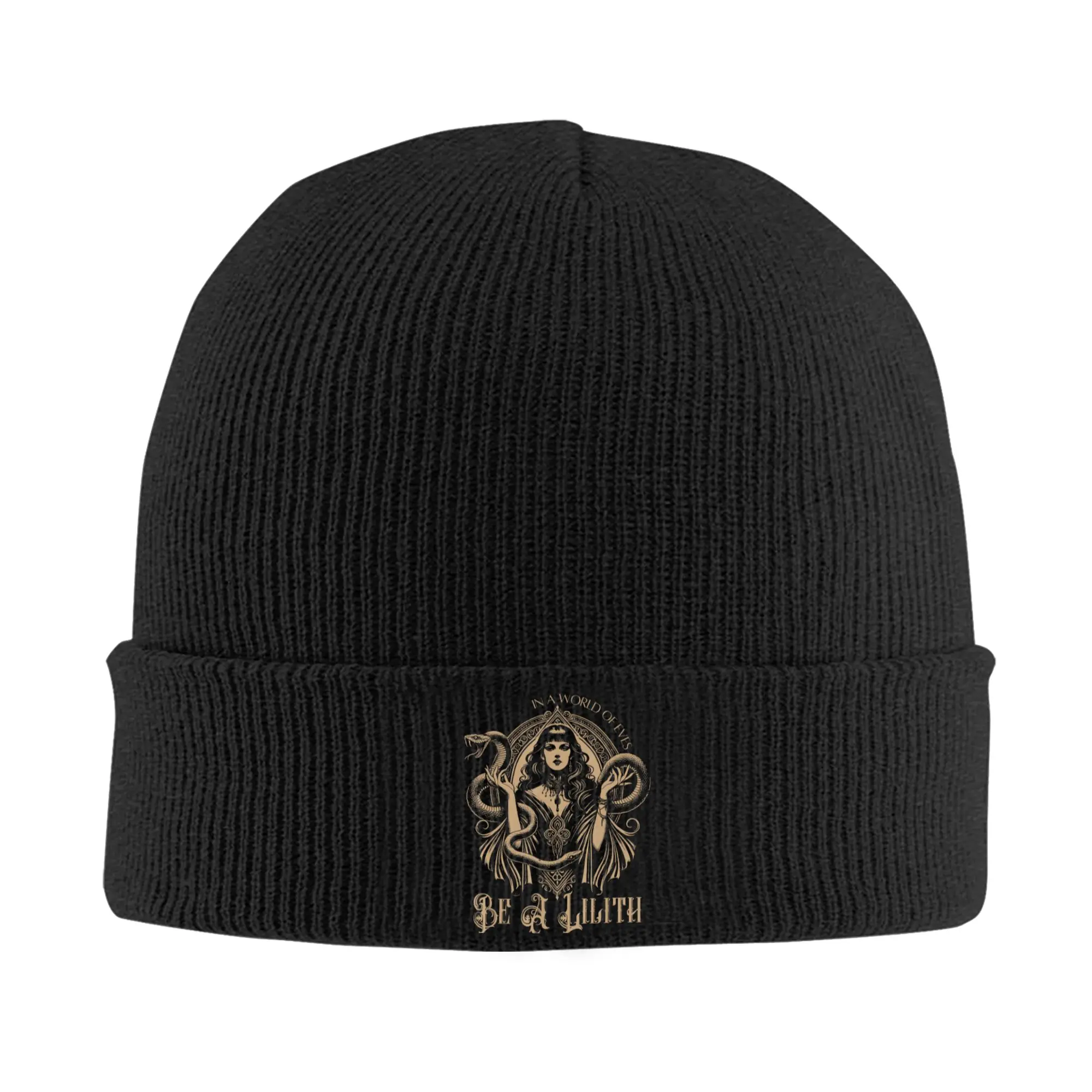 In A World Of Eves Be A Gothic Lilith Knitted Hat Beanie Winter Hats Warm Fashion Heavenly Snake Caps Men Women Birthday Gift