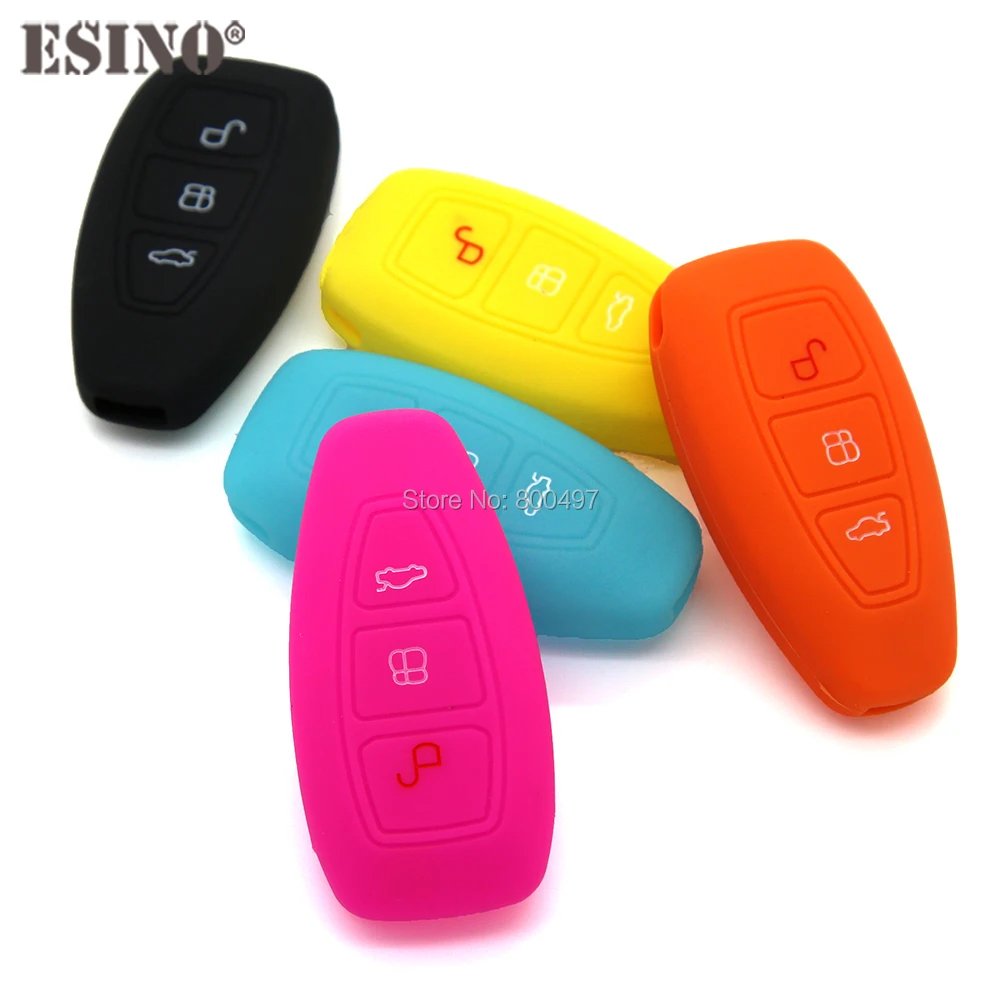 Car Styling Accessory Silicone Car Key Holder Remote Shell Case Cover For Ford Focus Fiesta Kuga Galaxy Mondeo S-Max b-Max C-Max