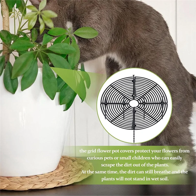 【Must-Haves】4 Pieces Flower Pot Grid, 30 Cm Flower Pot Grid, Flower Pot Cover Plant Protection, Plant Protection Net