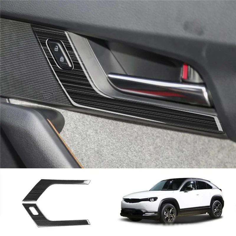 For 2022 Mazda MX30 MX-30 Car Inner Door Handle Panel Decoration Strip Cover Trim Sticker RHD