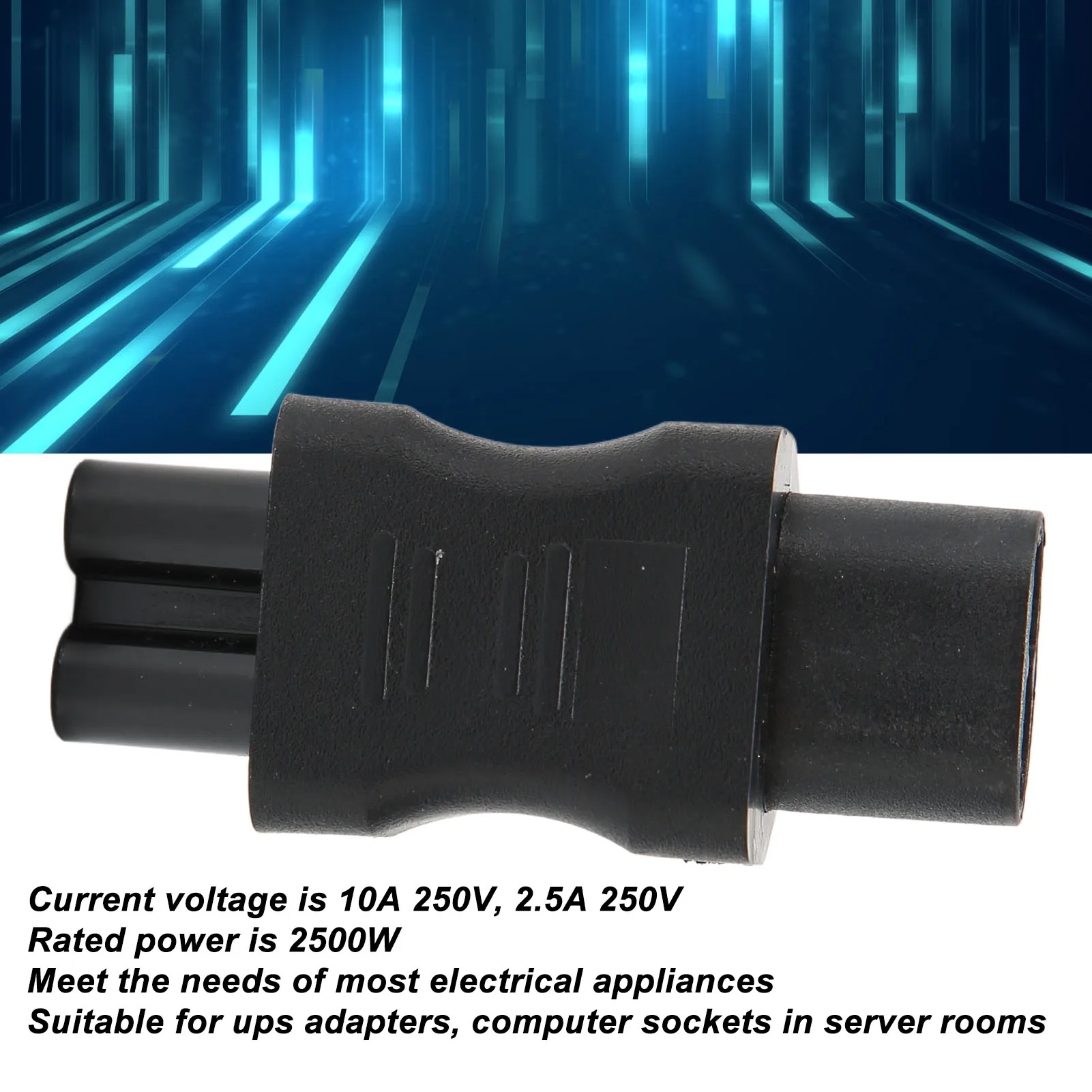 IEC320 C8 to IEC320 C5 Converter 10A 250V 2.5A 250V Power Cord Adapter Plug and Play for Laptop Power Adapter UPS Server 4pcs