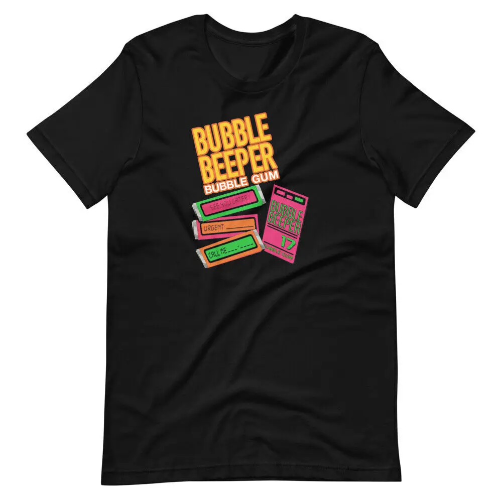 

BUBBLE BEEPER 90s Gum Vintage Style Tee Shirt Short-Sleeve Unisex T-Shirt