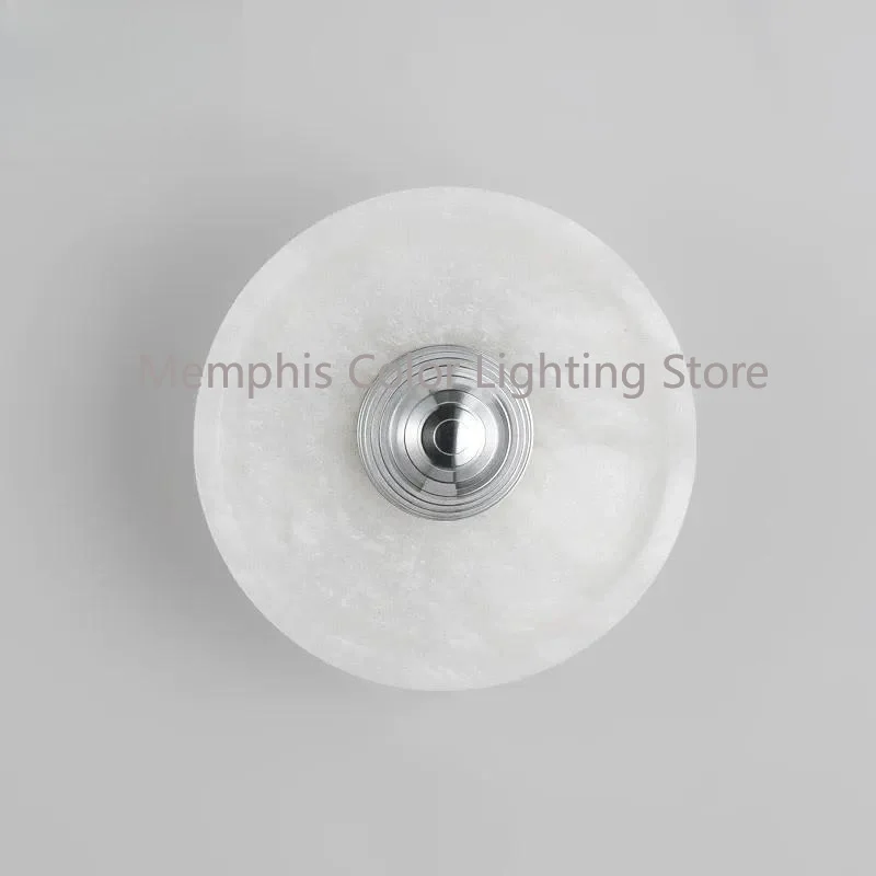 Nordic Postmodern Natural Snowflake Marble Wall Lamp Aisle Corridor Bedroom Bedside Background Wall Charging Model LED Wall