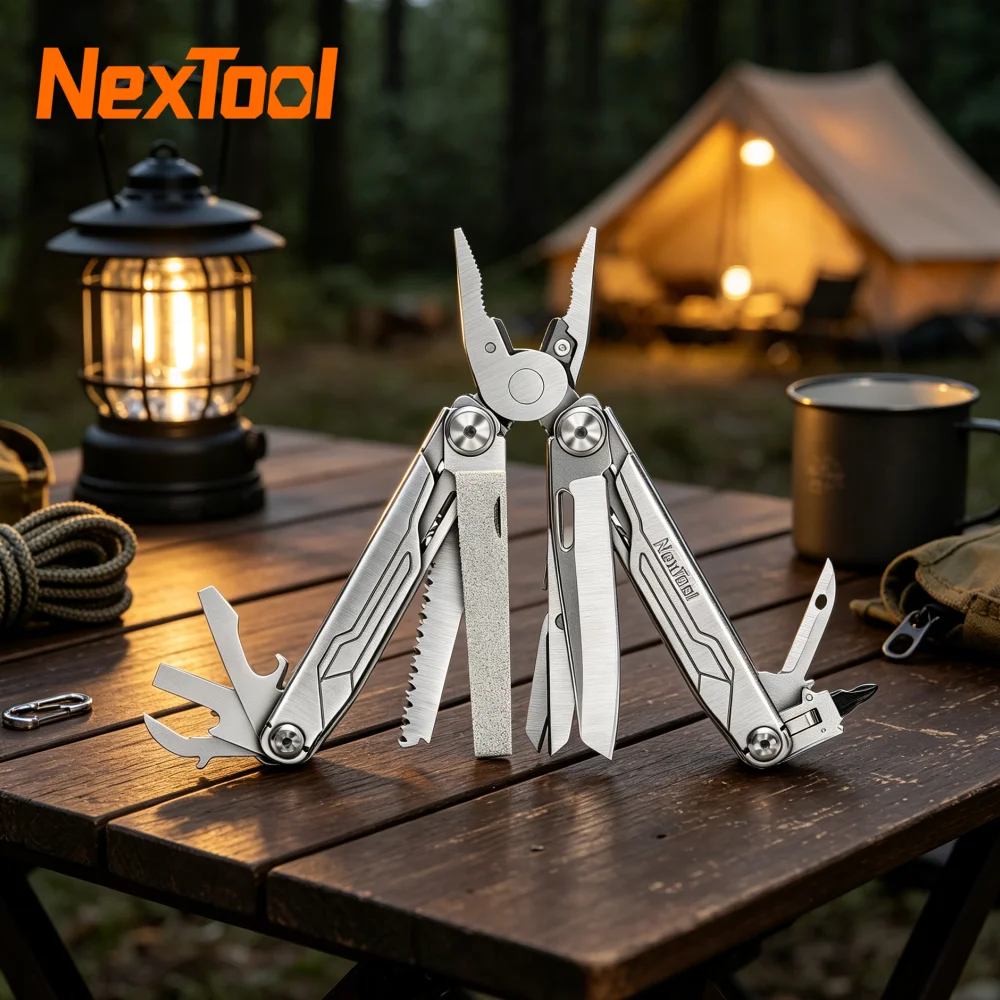 NexTool Flagship Captain 19-in-1 Multi Tool Pliers Needlenose Wire Cutters File Pocket Tool for Camping Outdoor Survival Tools