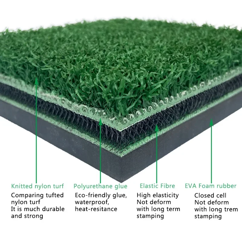 High Density GSM 153D Green Golf Putting Green Mat 1.5m*3m Shock Absorbent 3D Air Flex Driving Range Swing Hitting Mat