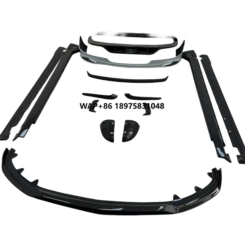 for Carbon Fiber Hybrid Glass Fiber Wide Bumper Hood Rear Spoiler M-shaped Body Kit