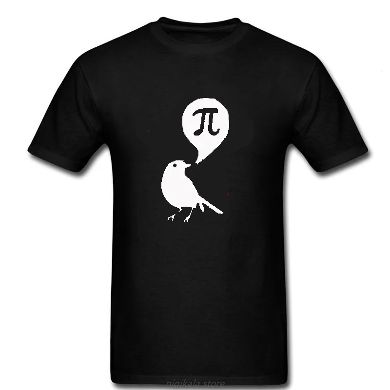 Summer Fashion Quality Printed Style Men T-shirt Bird Mathematics PI Cotton Short Sleeve Funny Tee Shirts Top