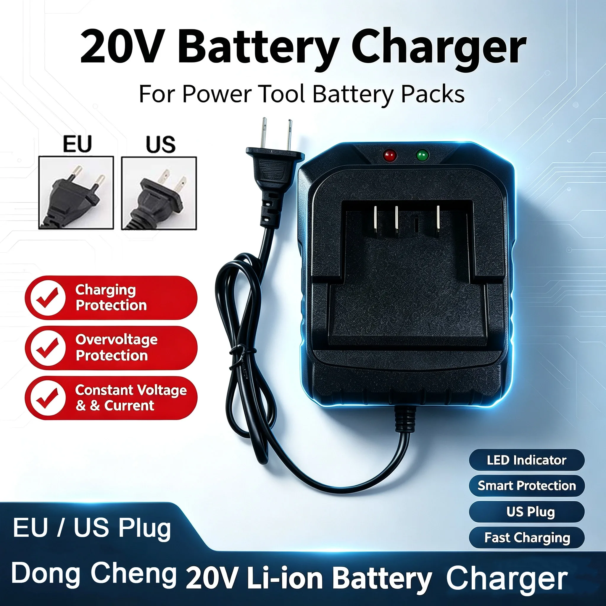 Power Tools Dongcheng - DongCheng 20V0.5A 1.5A 2.5A 리튬 배터리