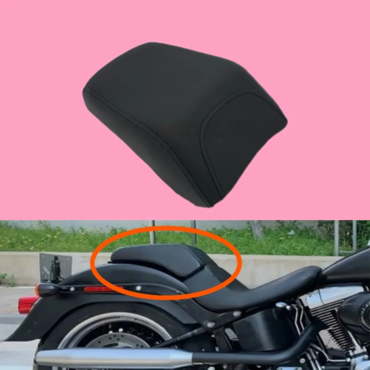

Заднее пассажирское сиденье для мотоцикла Harley Fat Boy 2008-2014, сиденье из синтетической кожи.