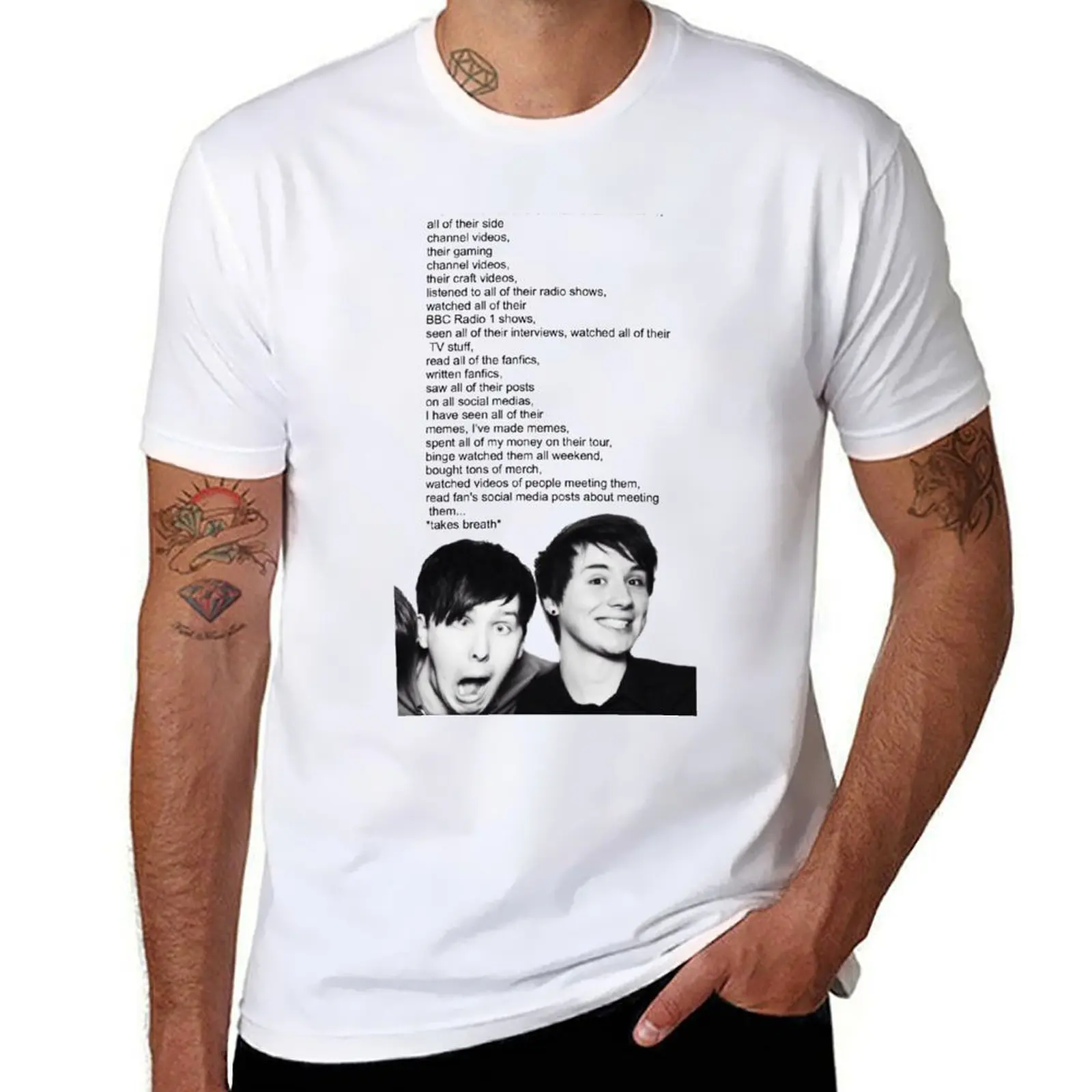 

Dan and Phil Obsessed T-Shirt anime tshirt graphic t shirts for man T-Shirt