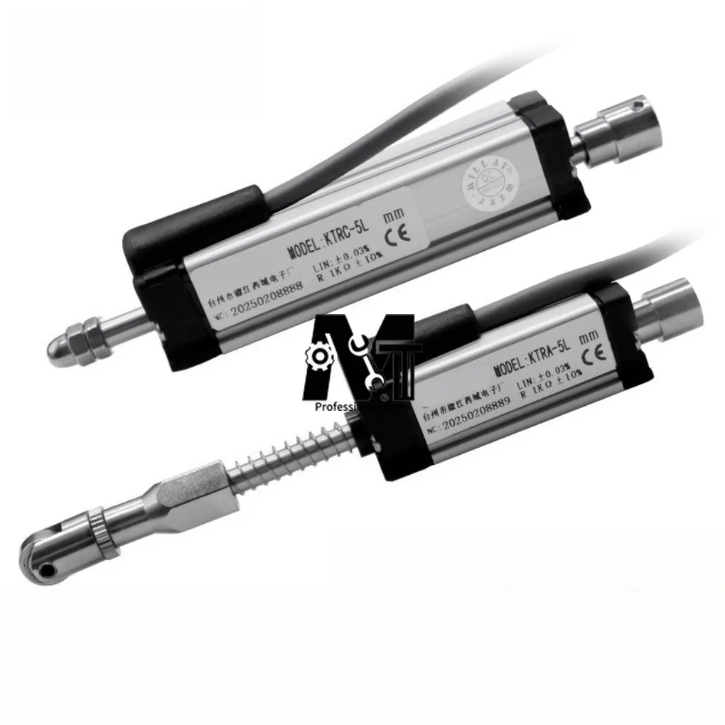 Self-rebound KTR MINI Linear Potentiometer Ruler 10-200mm Automatic Reset Electronic Sensor Miniature Spring Displacement Sensor