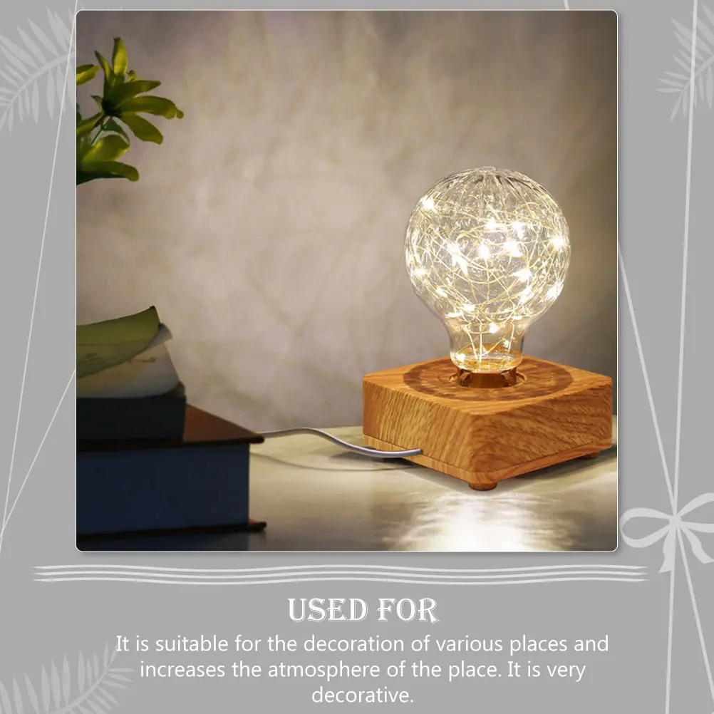 

USB Charging Wood Night Light Modern Lamp Simple Decorative Atmosphere Bedroom Desk Lamps Small Night Lights Wooden